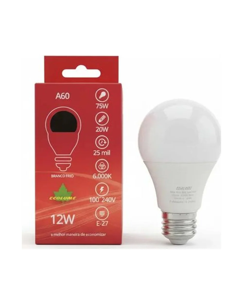 Lâmpada Led Ecolume 12w Bulbo Amarela Soquete E27